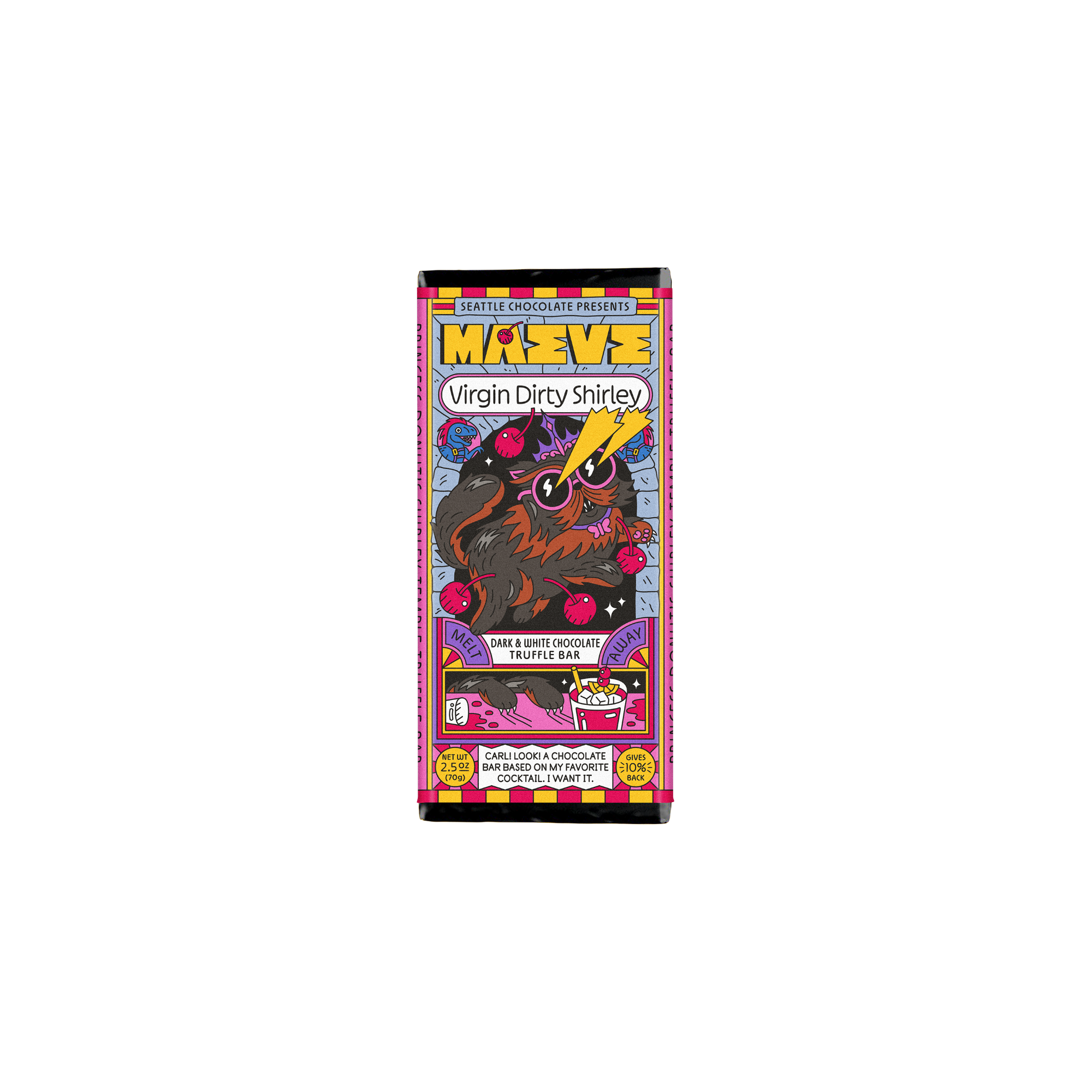 Virgin Dirty Shirley Chocolate Bar | Maeve x Dungeon Crawler Carl Virgin Dirty Shirley Chocolate Bar | Maeve x Dungeon Crawler Carl