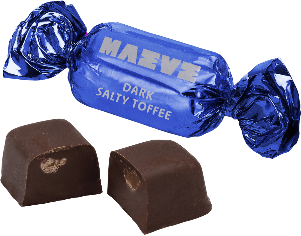 Dark Salty Toffee flavored bonbon