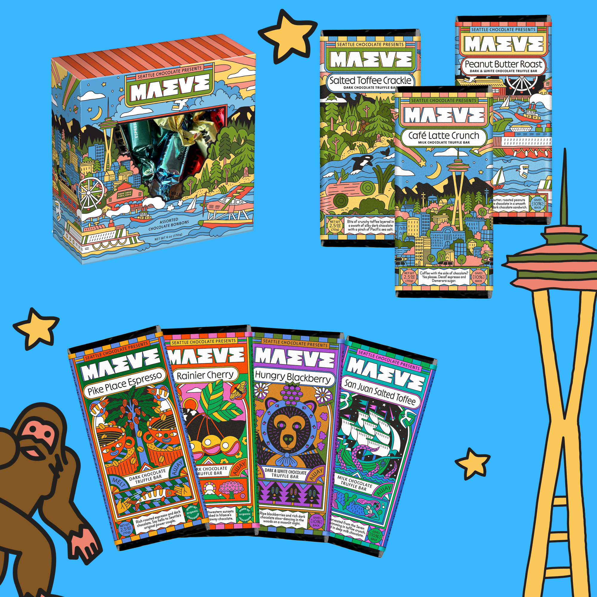 Seattle Gift Set | Taste the PNW Chocolate Gifts by Maeve Seattle Gift Set | Taste the PNW Chocolate Gifts by Maeve