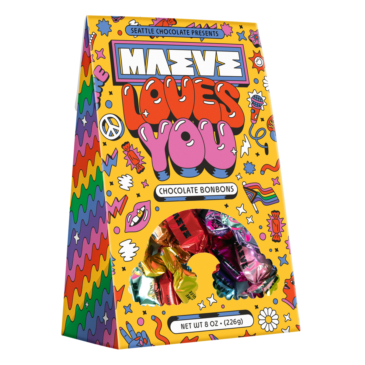 Maeve loves you pride bonbon box 
