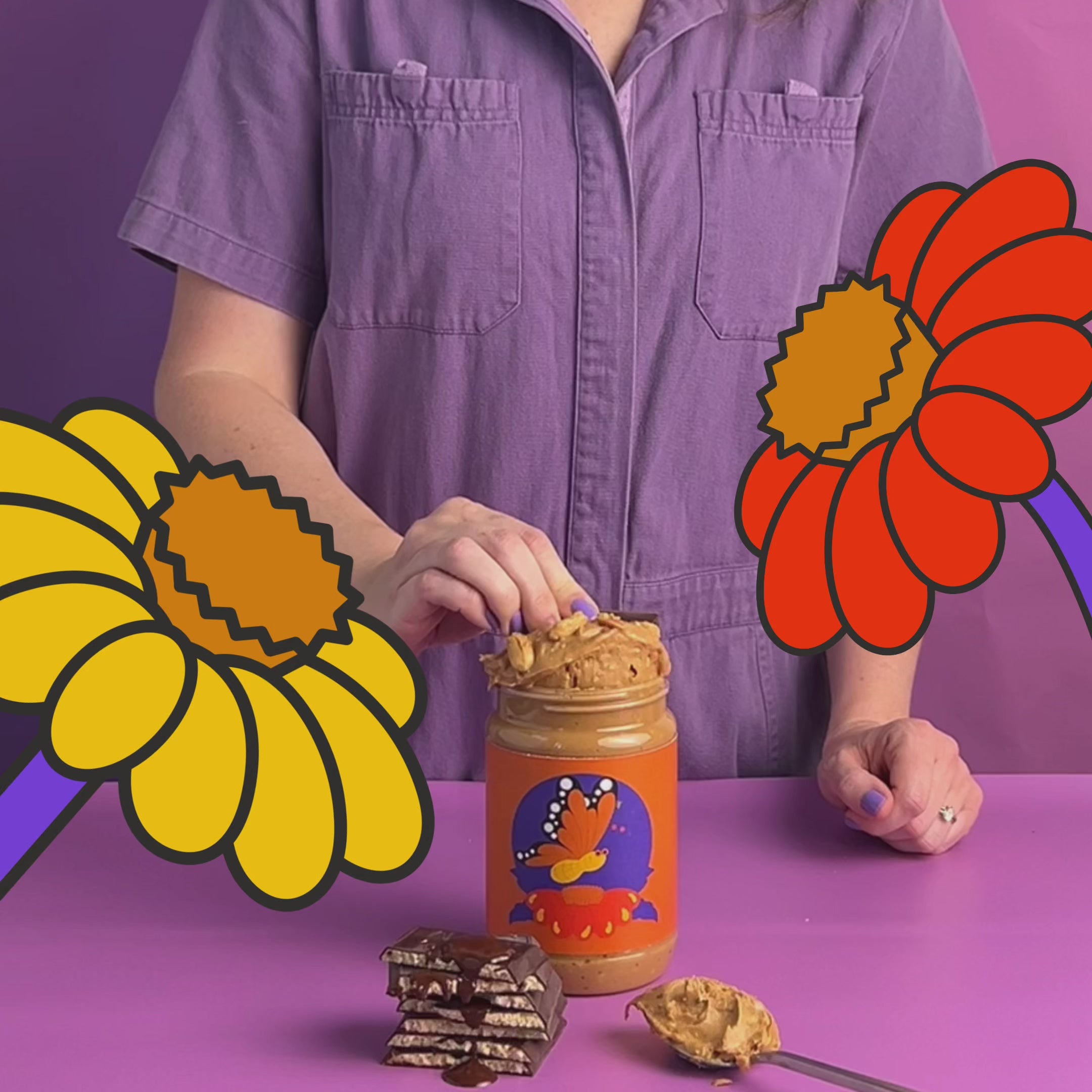 Peanut butter-fly bar in peanut butter