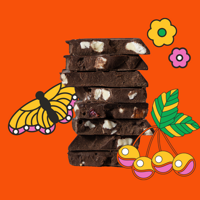 Rainier Cherry Dark Chocolate Truffle Bar | Maeve Ethical Chocolate Rainier Cherry Dark Chocolate Truffle Bar | Maeve Ethical Chocolate